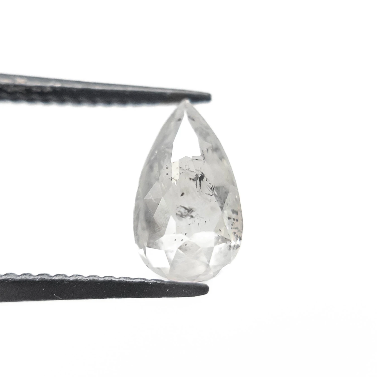 1.34 Carat Icy White Rose Cut Pear Diamond 2 1.34 Carat Icy White Rose Cut Pear Diamond - Image 2