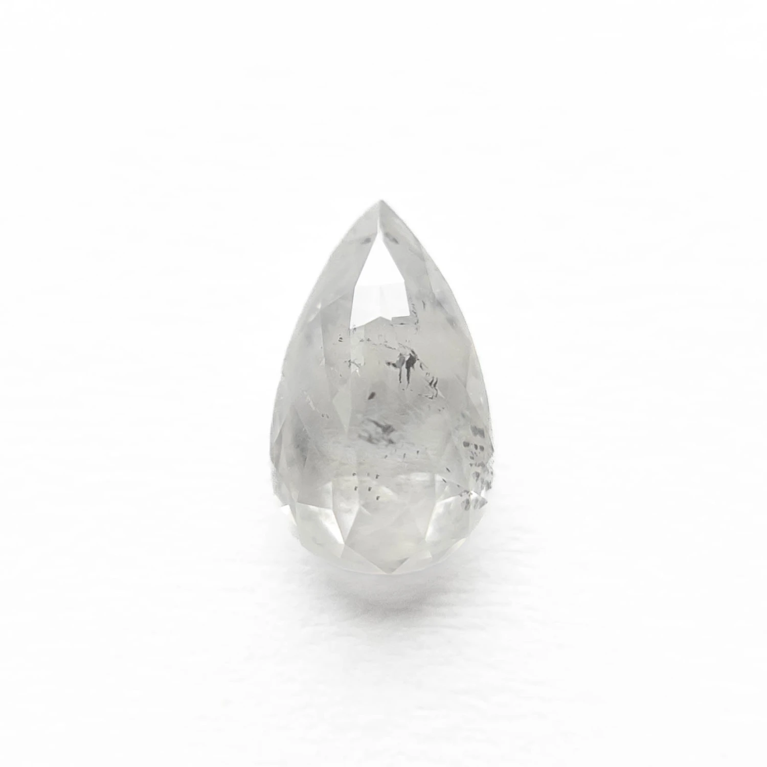 1.34 Carat Icy White Rose Cut Pear Diamond 1 1.34 Carat Icy White Rose Cut Pear Diamond