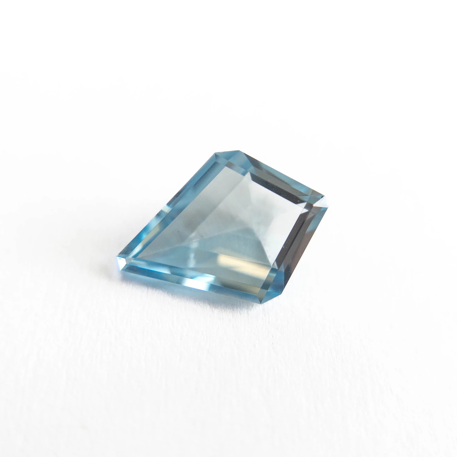 2.35 Carat Light Blue Step Cut Kite Aquamarine 1 2.35 Carat Light Blue Step Cut Kite Aquamarine