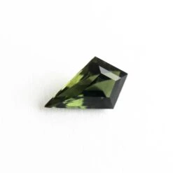 1.33 Carat Green Step Cut Kite Sapphire