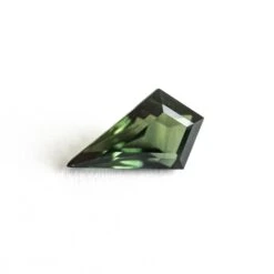 3.17 Carat Green Step Cut Kite Sapphire