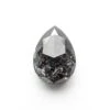 2.40 Carat Black Speckled Double Cut Pear Diamond