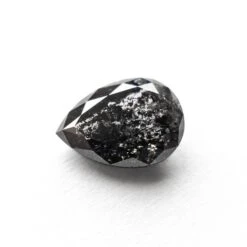 2.40 Carat Black Speckled Double Cut Pear Diamond 6 2.40 Carat Black Speckled Double Cut Pear Diamond -Point No Point Studio Store APC 4015