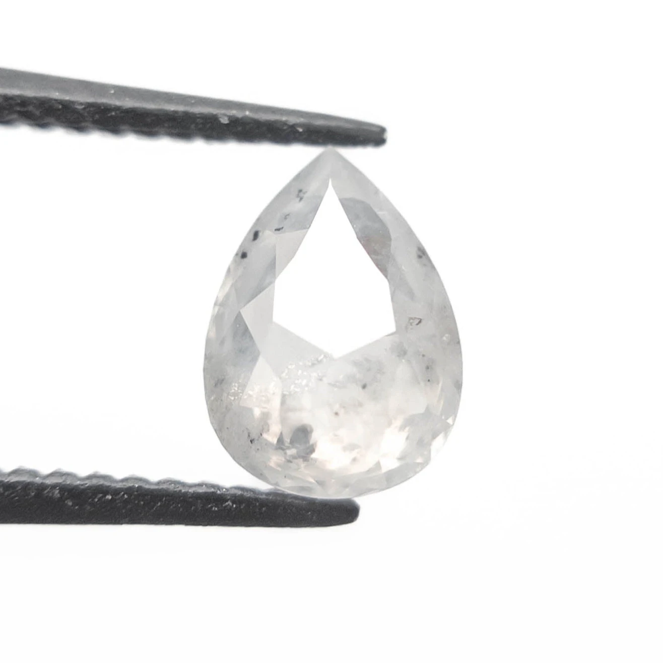 1.08 Carat Icy White Rose Cut Pear Diamond 2 1.08 Carat Icy White Rose Cut Pear Diamond - Image 2