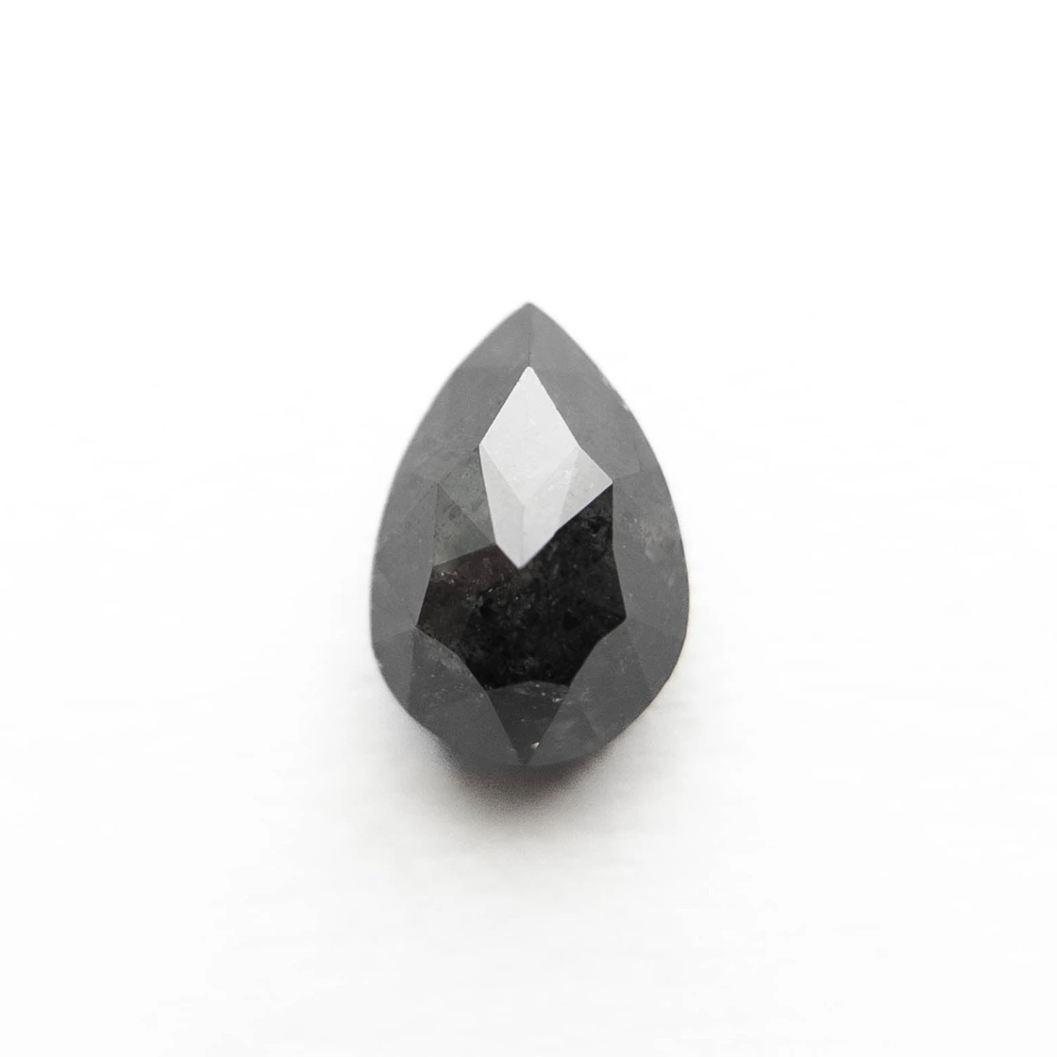 1.26 Carat Black Speckled Double Cut Pear Diamond 1 1.26 Carat Black Speckled Double Cut Pear Diamond