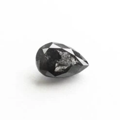 1.26 Carat Black Speckled Double Cut Pear Diamond 6 1.26 Carat Black Speckled Double Cut Pear Diamond -Point No Point Studio Store APC 4161
