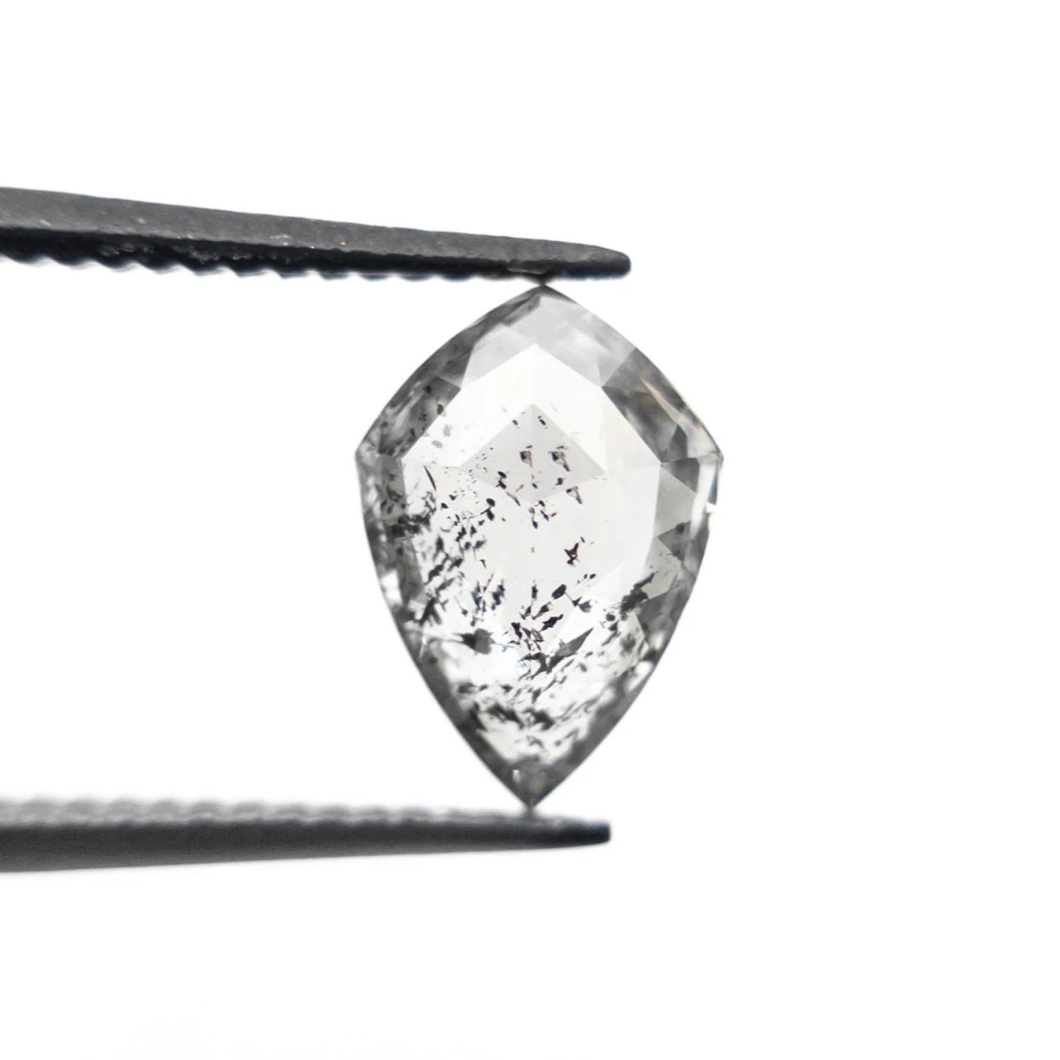 1.55 Carat Translucent Black Speckled Double Cut Soft Kite Diamond 2 1.55 Carat Translucent Black Speckled Double Cut Soft Kite Diamond - Image 2