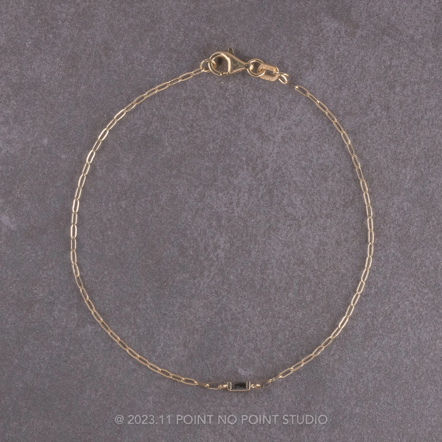 .04ct Salt And Pepper Baguette Diamond Bracelet, 14k Yellow Gold 8 .04ct Salt And Pepper Baguette Diamond Bracelet, 14k Yellow Gold - Image 8