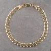 7mm Curb, 8" Chain Bracelet, 14k Yellow Gold