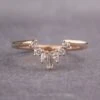 Baguette And Marquise Diamond Wedding Band, Petite Sage Setting, 14k Rose Gold