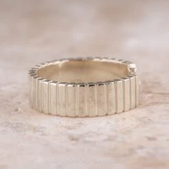 Notched Ellipse Setting, 6mm Platinum Wedding Band, Polished Finish 5 Notched Ellipse Setting, 6mm Platinum Wedding Band, Polished Finish -Point No Point Studio Store CUFF2WG 2 68b760da 2950 411e be56 eceae33e3b13