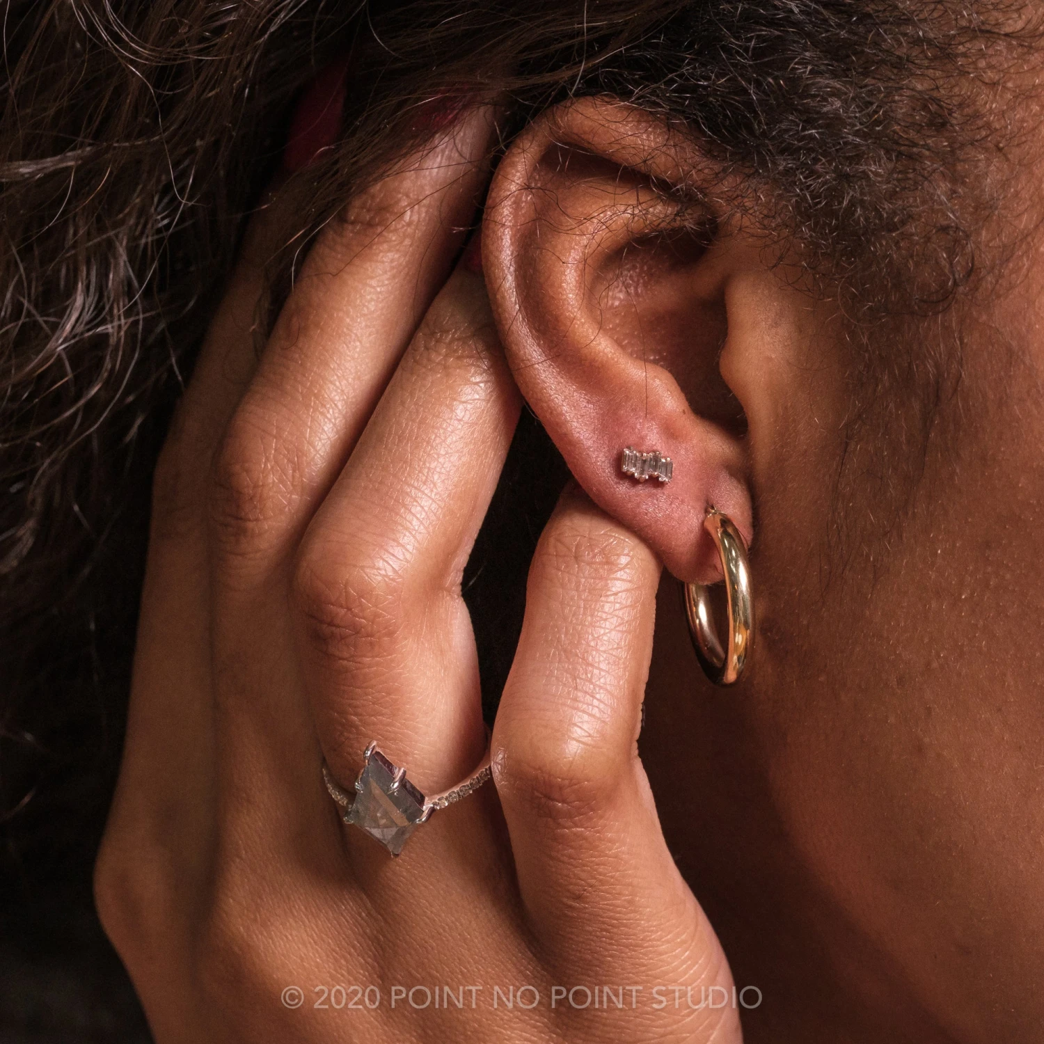 20mm Tube Hoop Earrings, 14k Yellow Gold 5 20mm Tube Hoop Earrings, 14k Yellow Gold - Image 5