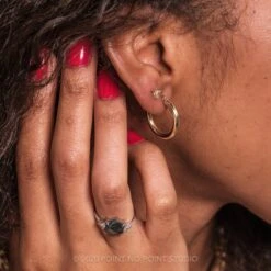 20mm Tube Hoop Earrings, 14k Yellow Gold 14 20mm Tube Hoop Earrings, 14k Yellow Gold -Point No Point Studio Store Copyof20201119 SFS1314