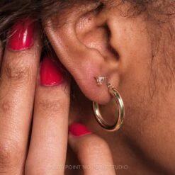 20mm Tube Hoop Earrings, 14k Yellow Gold 11 20mm Tube Hoop Earrings, 14k Yellow Gold -Point No Point Studio Store Copyof20201119 SFS1315