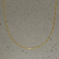 1.28mm Concave Figaro, 18" Chain Necklace, 14k Yellow Gold