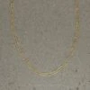 1.95mm Elongated Flat Link, 20" Chain Necklace, 14k Yellow Gold