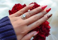 White Baguette And Princess Diamond Wedding Band, Large Wren Setting, 14K Yellow Gold -Point No Point Studio Store DSC00761