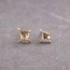 .27tcw Salt And Pepper Kite Diamond Studs, 14k Yellow Gold Earrings