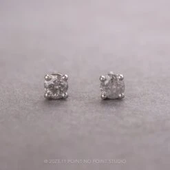 Salt & Pepper Diamond Studs, Platinum