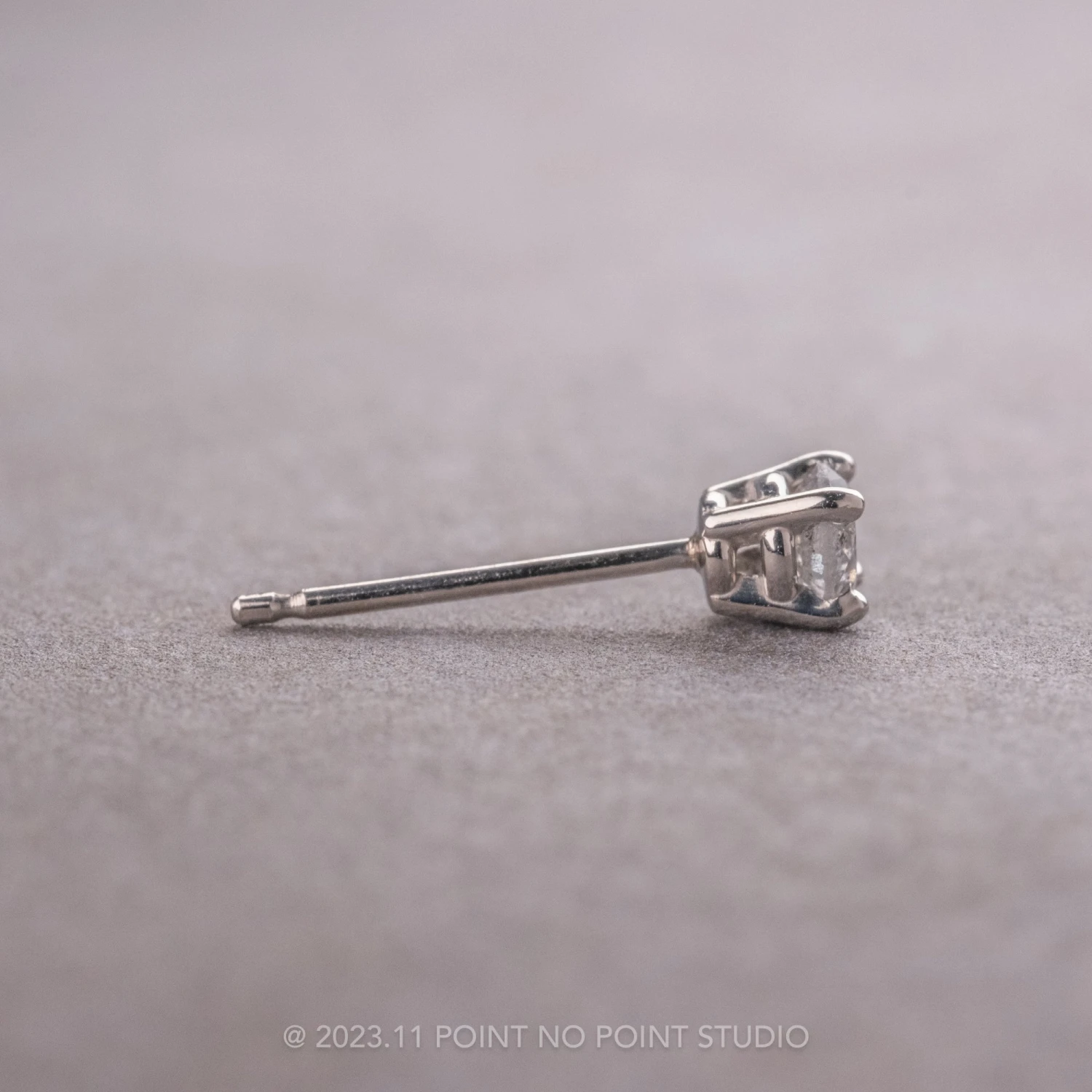 Salt & Pepper Diamond Studs, Platinum 3 Salt & Pepper Diamond Studs, Platinum - Image 3