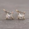 .62tcw Salt And Pepper Kite Diamond Studs, 14k Yellow Gold Earrings
