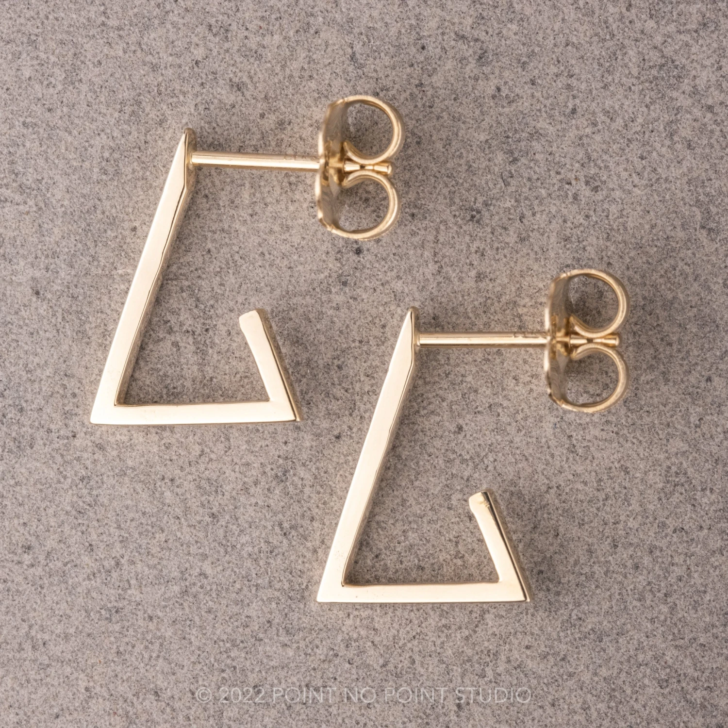 Ammara Triangle Hoop Earrings, 14k Yellow Gold 1 Ammara Triangle Hoop Earrings, 14k Yellow Gold