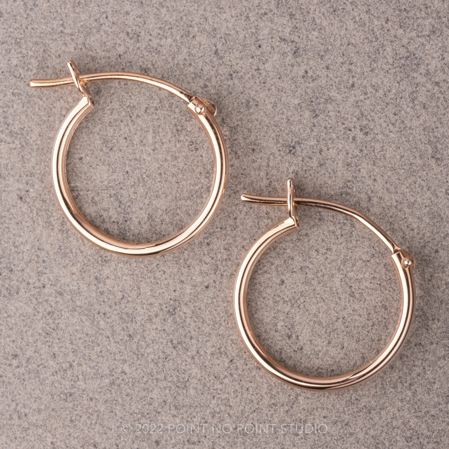 Ariella Huggie Earrings, 14k Rose Gold 1 Ariella Huggie Earrings, 14k Rose Gold
