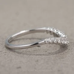 Eliza Diamond Contour Wedding Band, 14k White Gold -Point No Point Studio Store ElizaWG 3 469b18aa 8aa2 4bee 9592 0ad2882482d0
