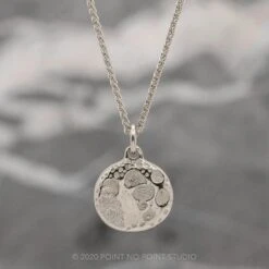 Moon Phase With No Stones White Gold -Point No Point Studio Store F NOSTONE NOSHADE WG