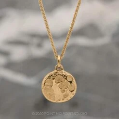 Moon Phase With No Stones Yellow Gold -Point No Point Studio Store F NOSTONE NOSHADE YG