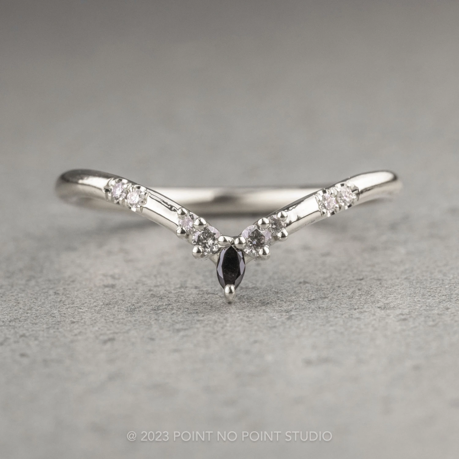 Ombre Diamond Wedding Ring, Flora Setting, Platinum 1 Ombre Diamond Wedding Ring, Flora Setting, Platinum