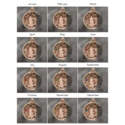 Moon Phase With Gemstones Rose Gold