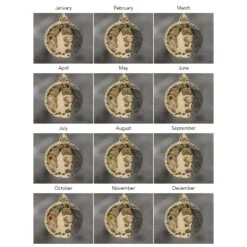 Moon Phase With Gemstones Yellow Gold