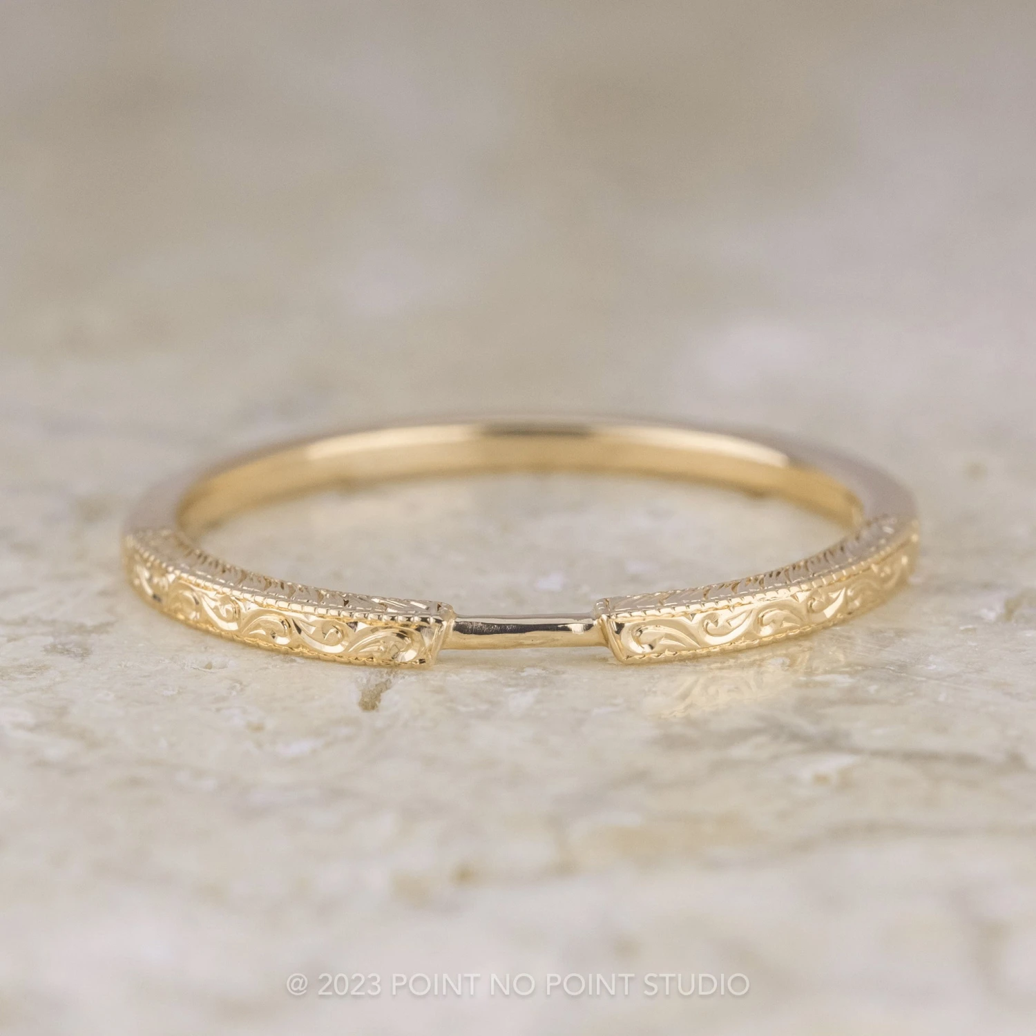 Vintage Harper Cuff Wedding Band, 14k Yellow Gold 1 Vintage Harper Cuff Wedding Band, 14k Yellow Gold