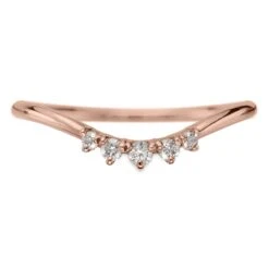 Petite Catherine Diamond Wedding Band, 14k Rose Gold 29 Petite Catherine Diamond Wedding Band, 14k Rose Gold -Point No Point Studio Store LARKRG A 1800x1800 02b1b048 ed88 4b6c 9e81 a1bf9beb2f84