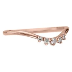 Petite Catherine Diamond Wedding Band, 14k Rose Gold 30 Petite Catherine Diamond Wedding Band, 14k Rose Gold -Point No Point Studio Store LARKRG B 1800x1800 38cb16e9 b080 45fd b65b 703eefa112fb