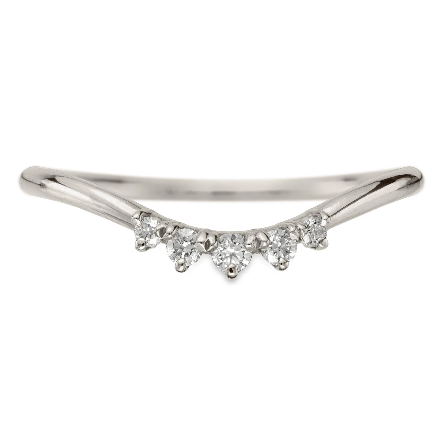 Petite Catherine Diamond Wedding Band, Platinum 1 Petite Catherine Diamond Wedding Band, Platinum