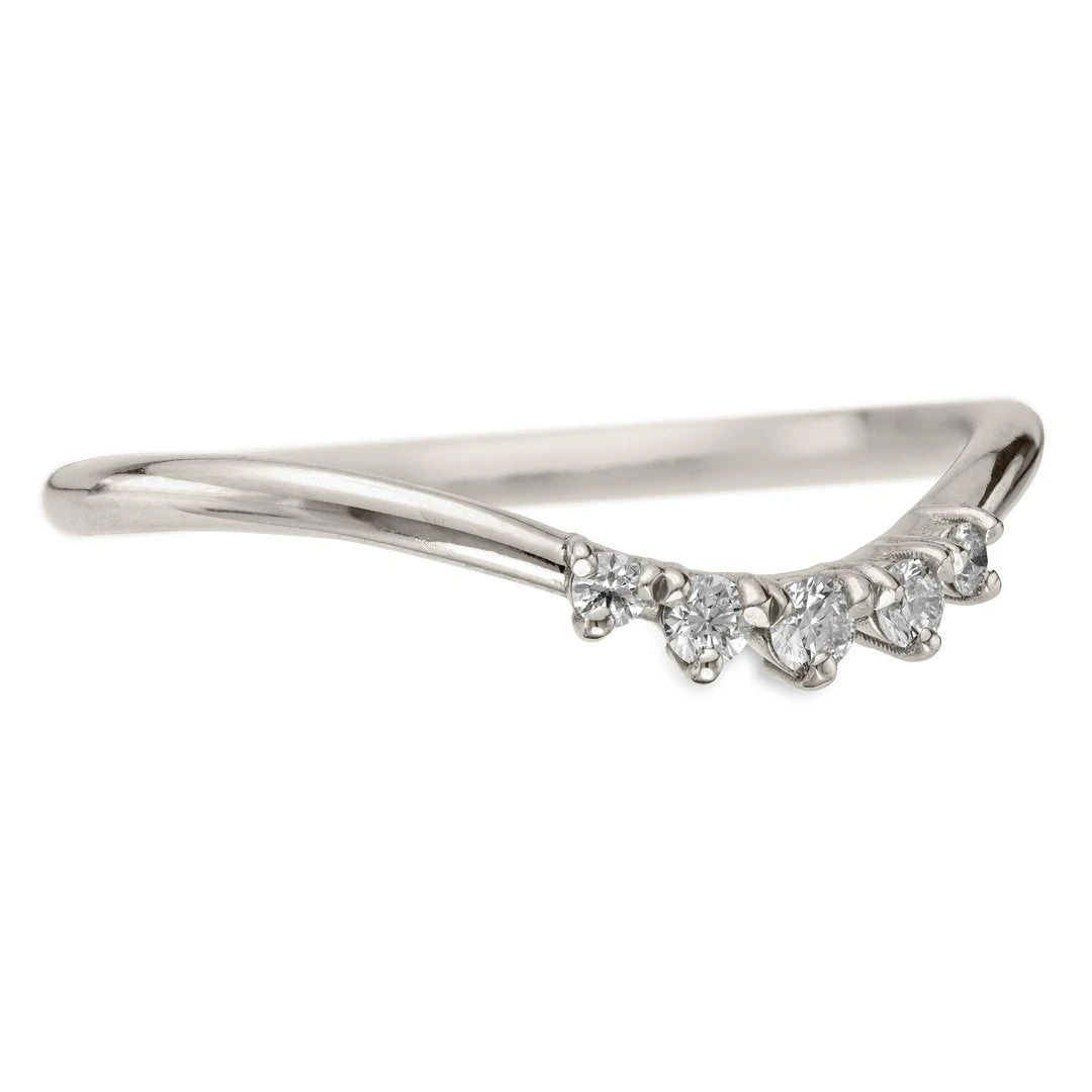 Petite Catherine Diamond Wedding Band, Platinum 2 Petite Catherine Diamond Wedding Band, Platinum - Image 2