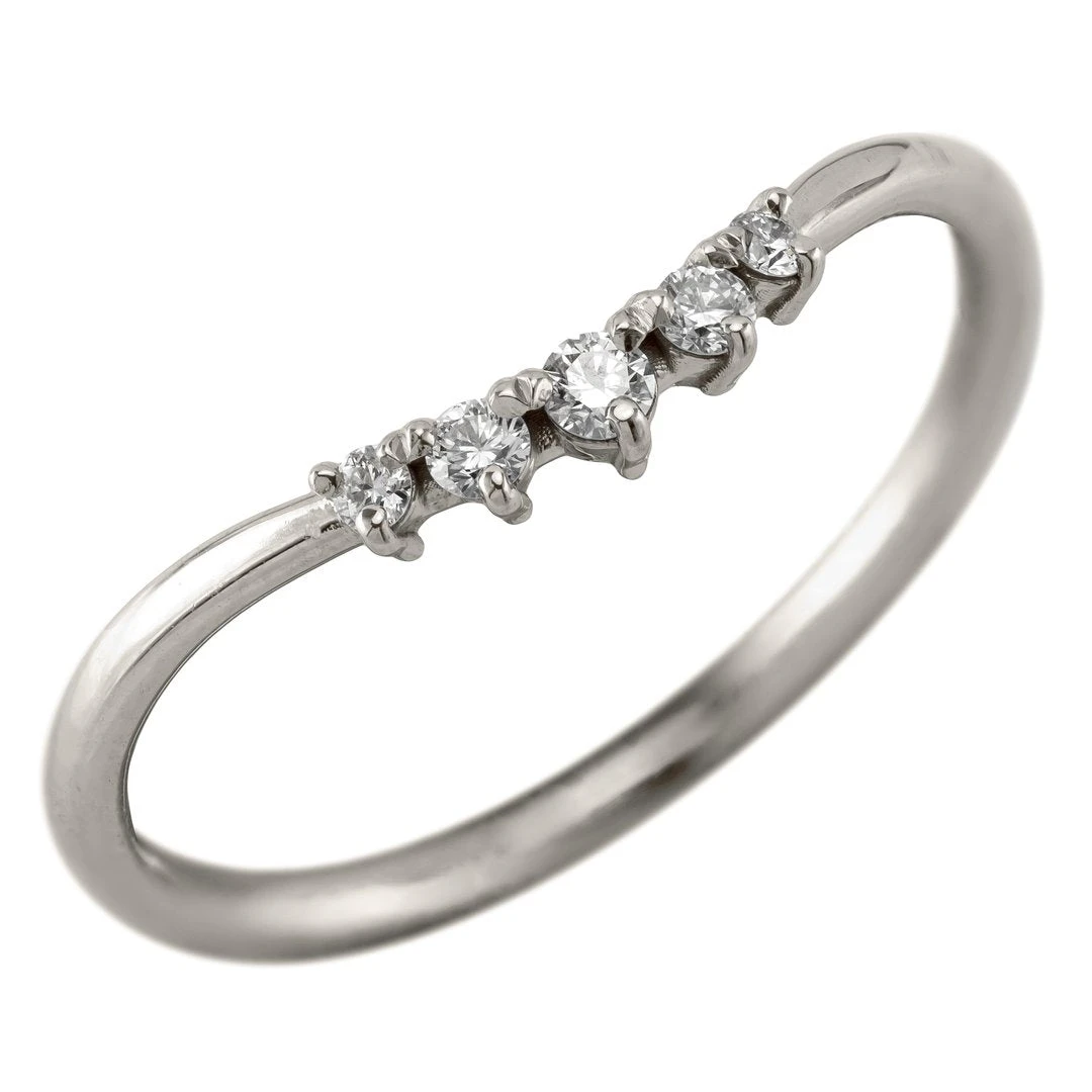 Petite Catherine Diamond Wedding Band, Platinum 3 Petite Catherine Diamond Wedding Band, Platinum - Image 3