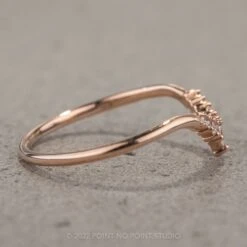 Large Etta Sloping Diamond Contour Band, 14K Rose Gold 5 Large Etta Sloping Diamond Contour Band, 14K Rose Gold -Point No Point Studio Store LRGEttaRG 3 1