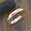 4mm 14k Peach Gold Mens Wedding Band, Half Round Polished