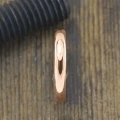 4mm 14k Peach Gold Mens Wedding Band, Half Round Polished -Point No Point Studio Store M4POLROUND 2