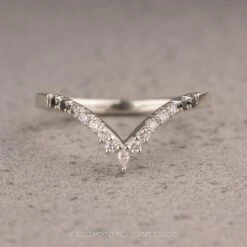 Ombre Diamond Wedding Band, Robin Setting, Platinum