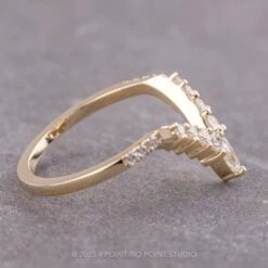 Marquise Diamond Wedding Band, Ella Setting, 14K Yellow Gold -Point No Point Studio Store MARYG 2 bae7c52c 1328 480b 9d69 f5410e5e78a9