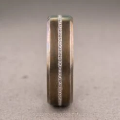 7mm Steel Men's Wedding Band With 18k White Gold Inlay 12 7mm Steel Men's Wedding Band With 18k White Gold Inlay -Point No Point Studio Store MENS 1 c80df8c4 8ab1 4bdc b4fb 033d46117498