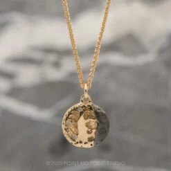 Moon Phase With Diamonds Yellow Gold -Point No Point Studio Store MOON WANGIBYG
