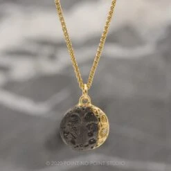 Moon Phase With Diamonds Yellow Gold -Point No Point Studio Store MOON WAXCRESYG