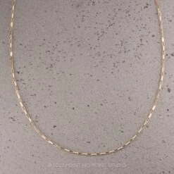 1.2mm Elongated Box, 18" Chain Necklace, 14k Yellow Gold