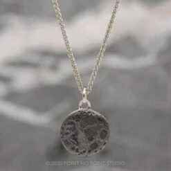 Moon Phase With No Stones White Gold -Point No Point Studio Store NEWNOSTONE WG