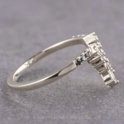 Marquise Diamond Wedding Band, Ombre Cleo Setting, 14k White Gold -Point No Point Studio Store OMBRECLEOWG 2 42b206db ac8e 43b9 8759 242bc70da841